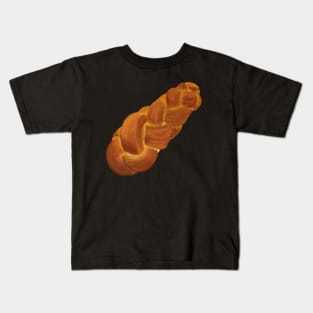 Detailed Challah Bread Drawing Kids T-Shirt